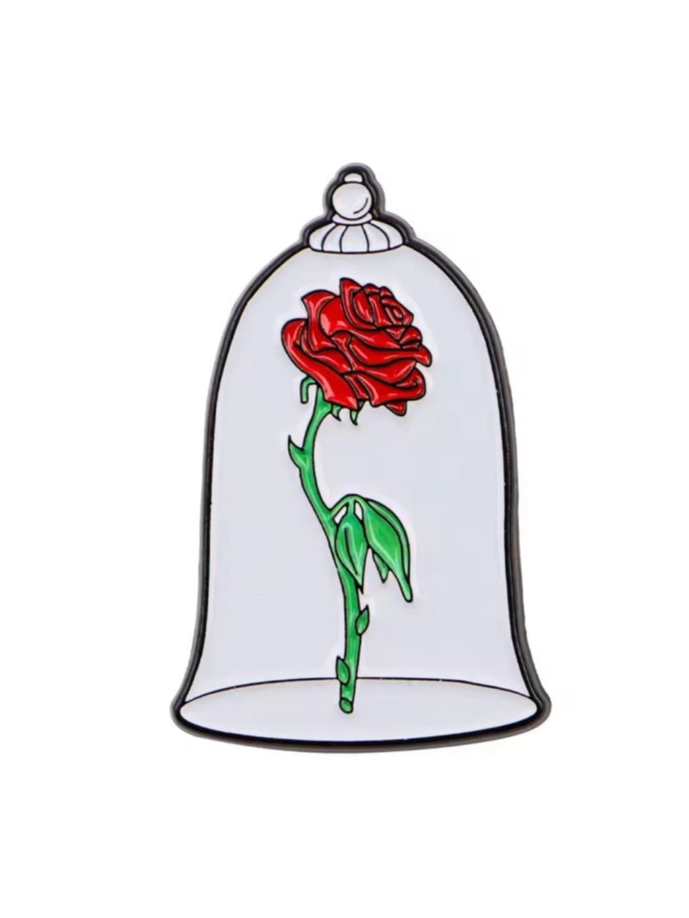 Beauty and The Beast Disney Inspired Rose Enamel Pin